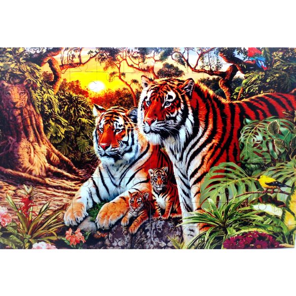 Rompecabezas de Madera – 96 piezas – Tigres